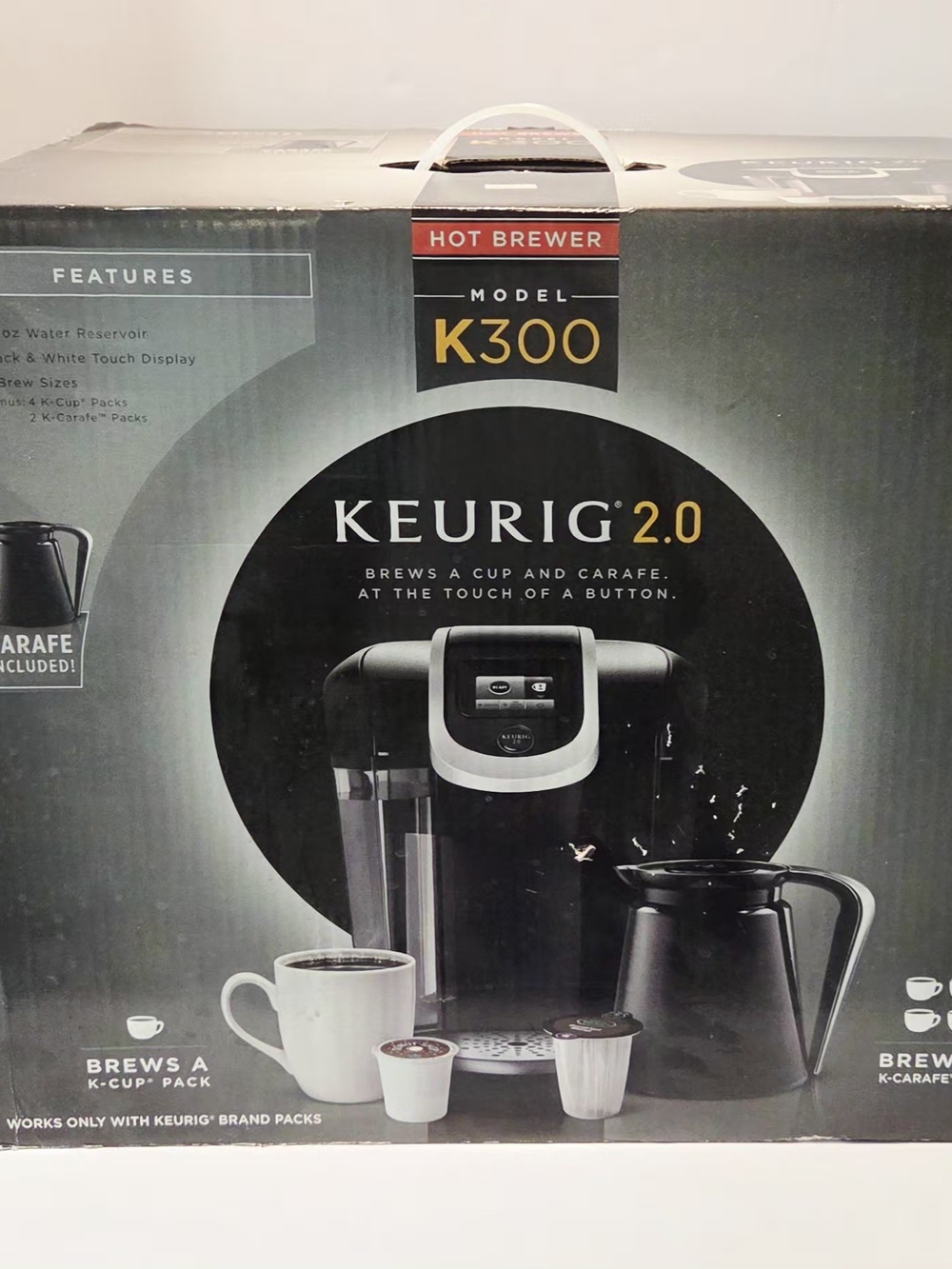 Keurig K300 Hot Brewer 2.0 in Black - Single-Serve & Carafe Brewing